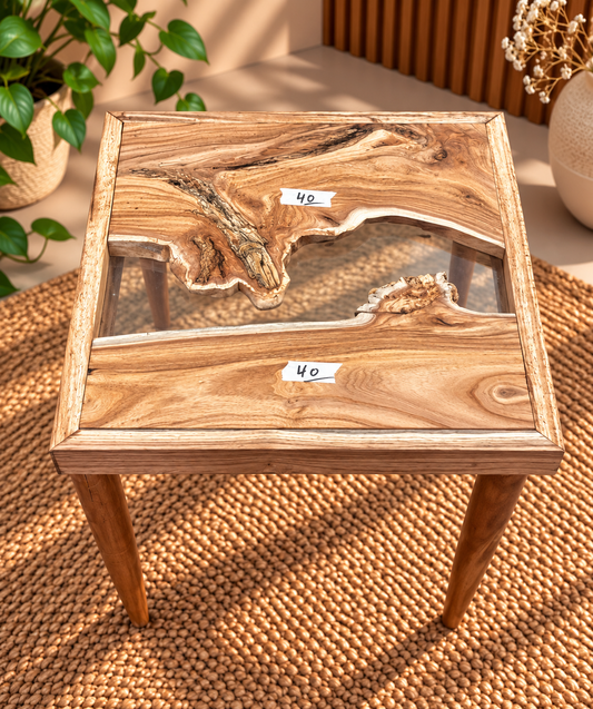 17x17" Wood River Table Base with Legs [Style 40]