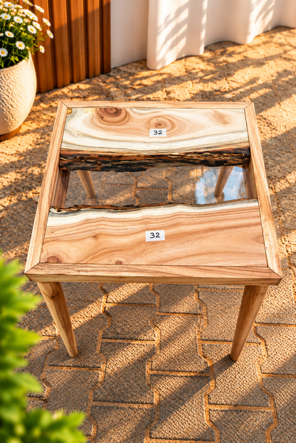 17x17" Wood River Table Base with Legs [Style 32]
