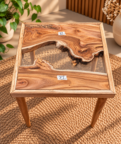 17x17" Wood River Table Base with Legs [Style 37]