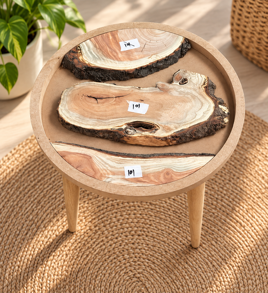 16" Framed Round River Table with Wooden Legs [Style 101]