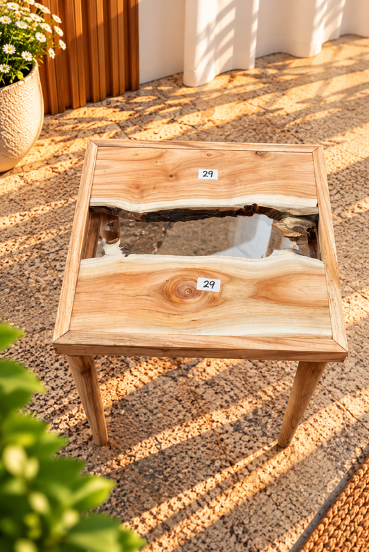 17x17" Wood River Table Base with Legs [Style 29]