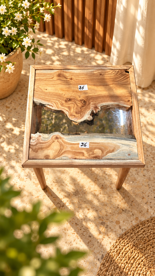 17x17" Wood River Table Base with Legs [Style 26]