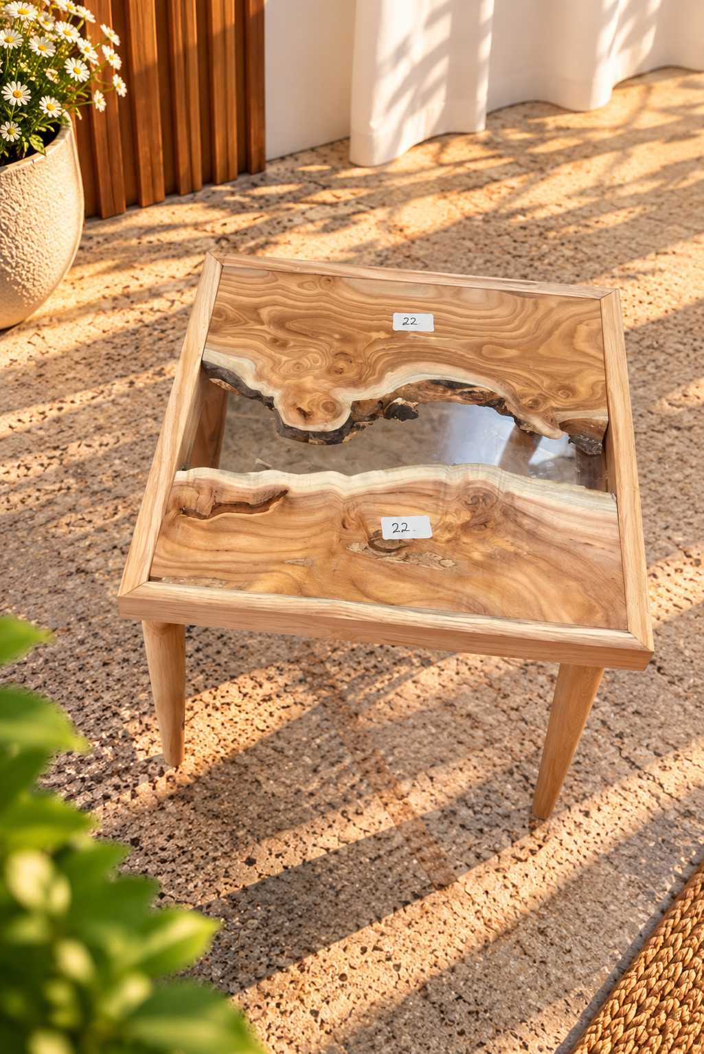 17x17" Wood River Table Base with Legs [Style 22]