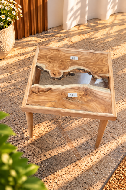 17x17" Wood River Table Base with Legs [Style 22]