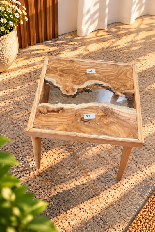 17x17" Wood River Table Base with Legs [Style 22]