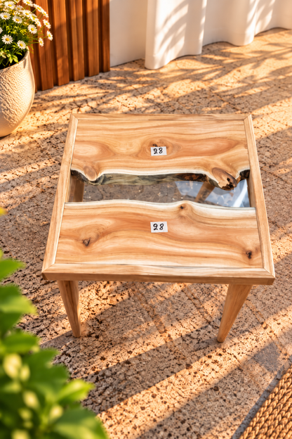 17x17" Wood River Table Base with Legs [Style 28]