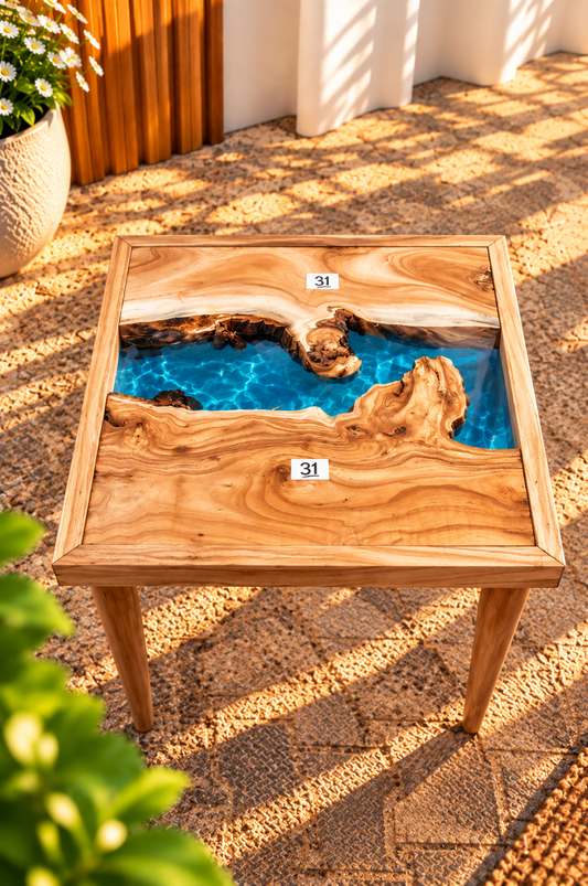 17x17" Wood River Table Base with Legs [Style 31]