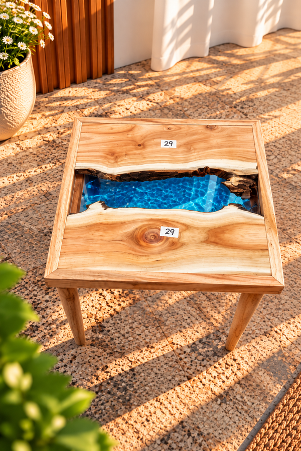 17x17" Wood River Table Base with Legs [Style 29]
