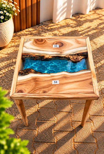 17x17" Wood River Table Base with Legs [Style 32]