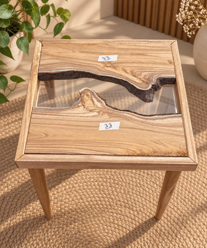 17x17" Wood River Table Base with Legs [Style 33]