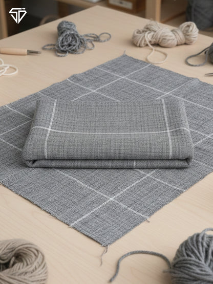 Monk's Cloth – Grey (4.5ft × 4.5ft)