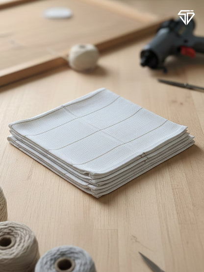 Tufting Fabric with Yellow Line (4.5ft × 4.5ft)