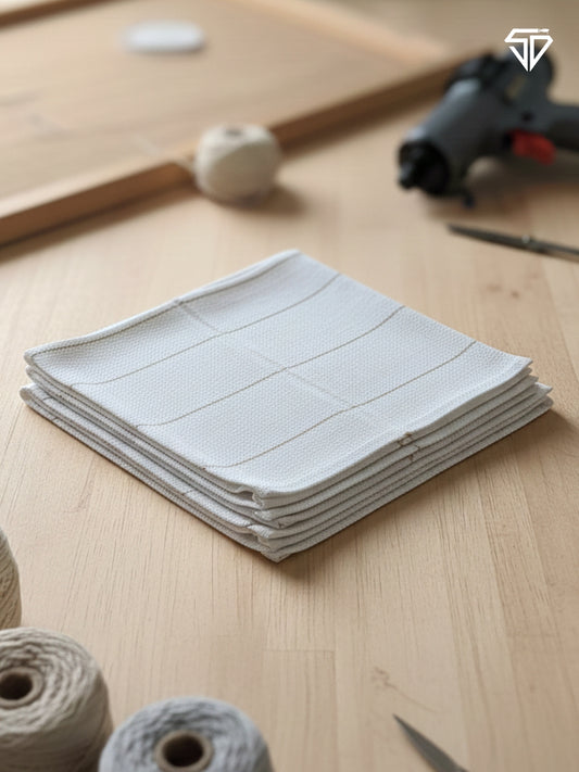 Tufting Fabric with Yellow Line (4.5ft × 4.5ft)