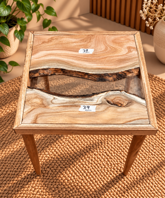 17x17" Wood River Table Base with Legs [Style 39]