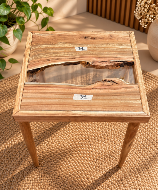 17x17" Wood River Table Base with Legs [Style 34]