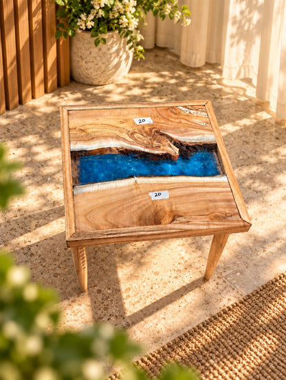 17x17" Wood River Table Base with Legs [Style 20]