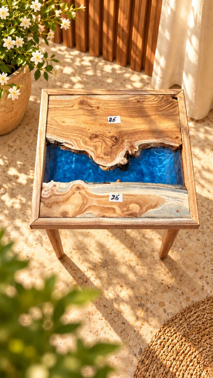 17x17" Wood River Table Base with Legs [Style 26]