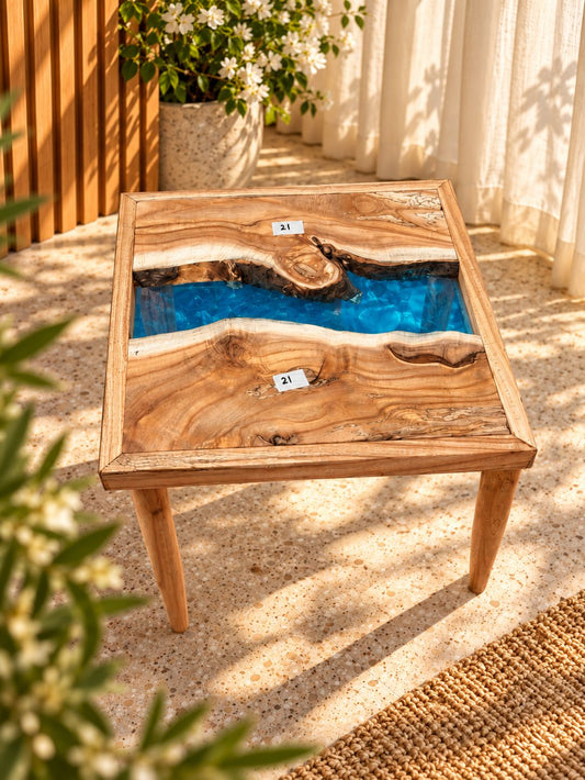17x17" Wood River Table Base with Legs [Style 21]