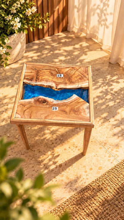 17x17" Wood River Table Base with Legs [Style 23]
