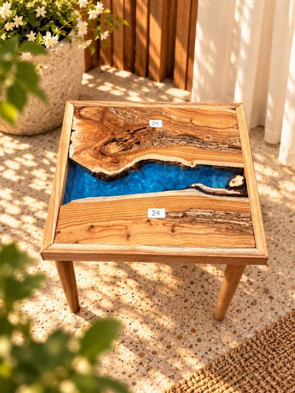 17x17" Wood River Table Base with Legs [Style 24]