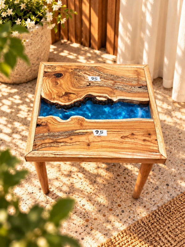17x17" Wood River Table Base with Legs [Style 25]