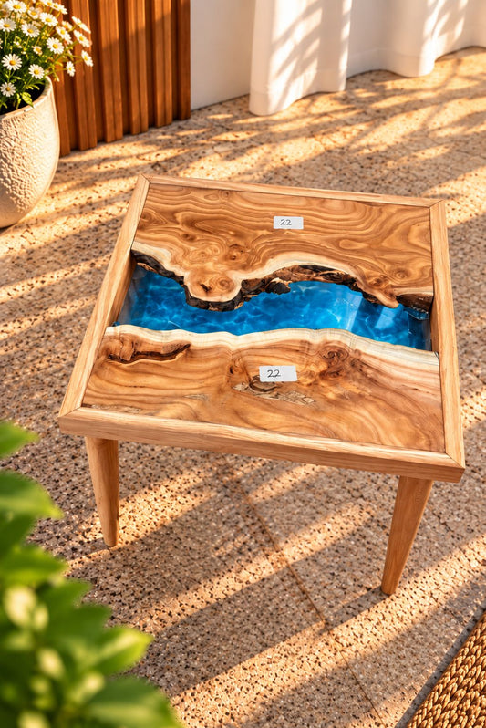 17x17" Wood River Table Base with Legs [Style 22]