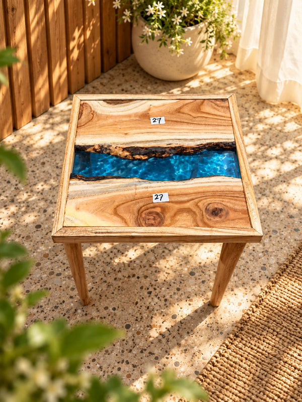 17x17" Wood River Table Base with Legs [Style 27]