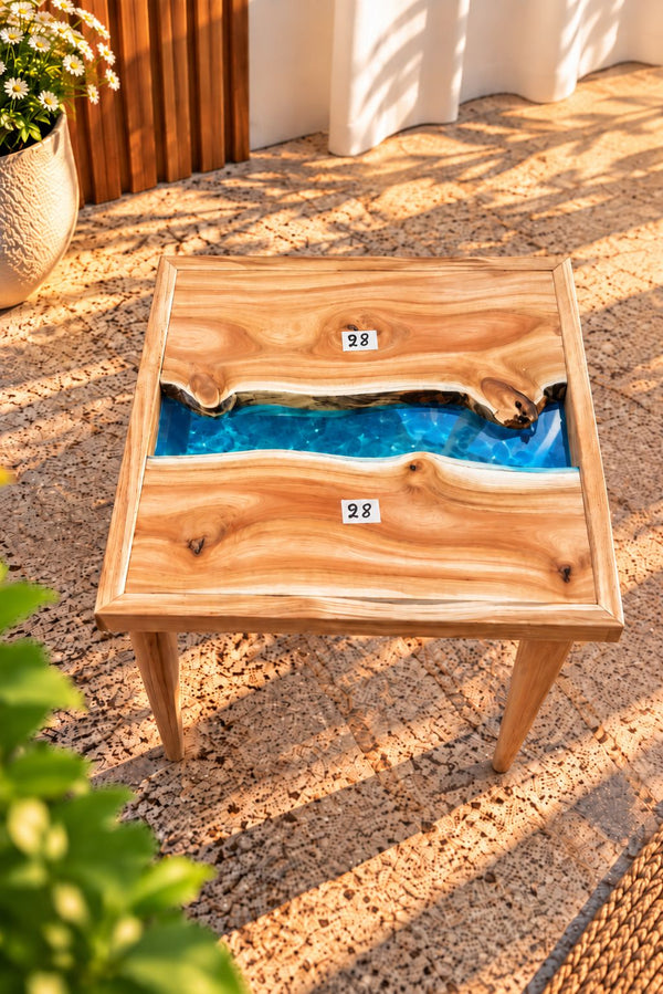 17x17" Wood River Table Base with Legs [Style 28]