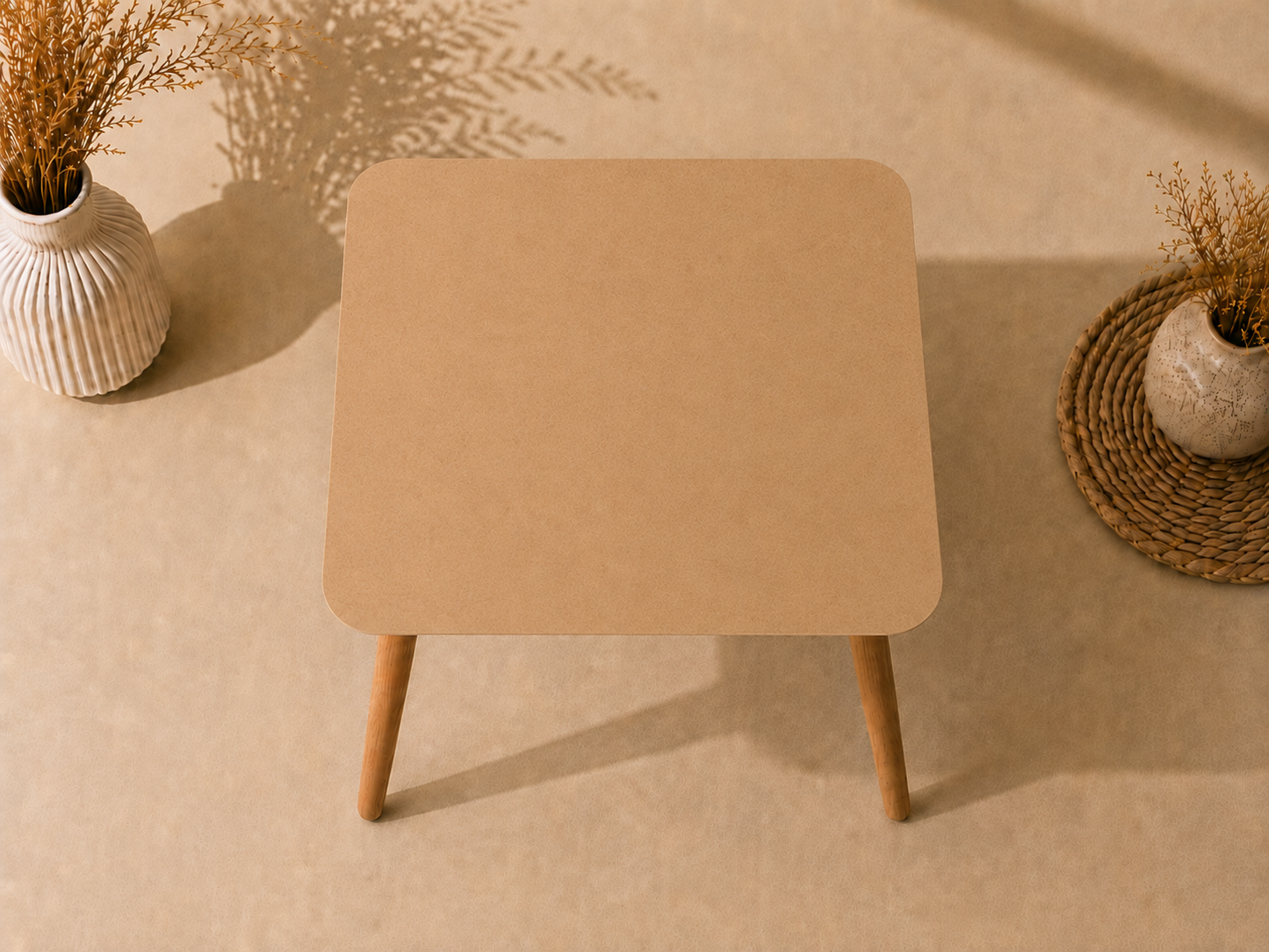 Flat Rounded Square MDF Table