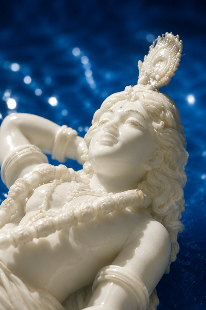 Lying Lord Krishna 3D Art Piece (5")