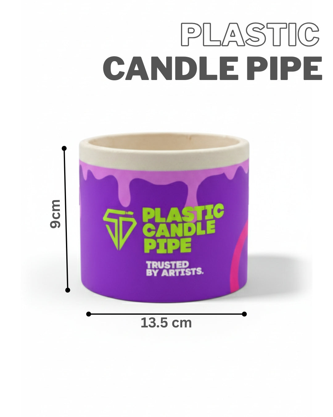 Plastic Candle Pipe (13.5 cm × 9 cm)
