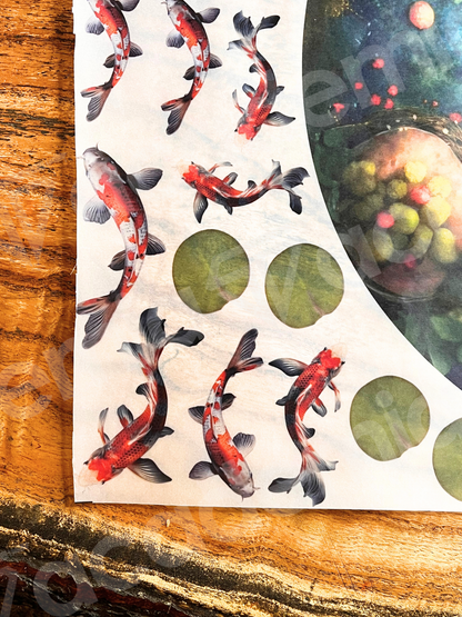 Fish Pond Printout Sheet A2 Size