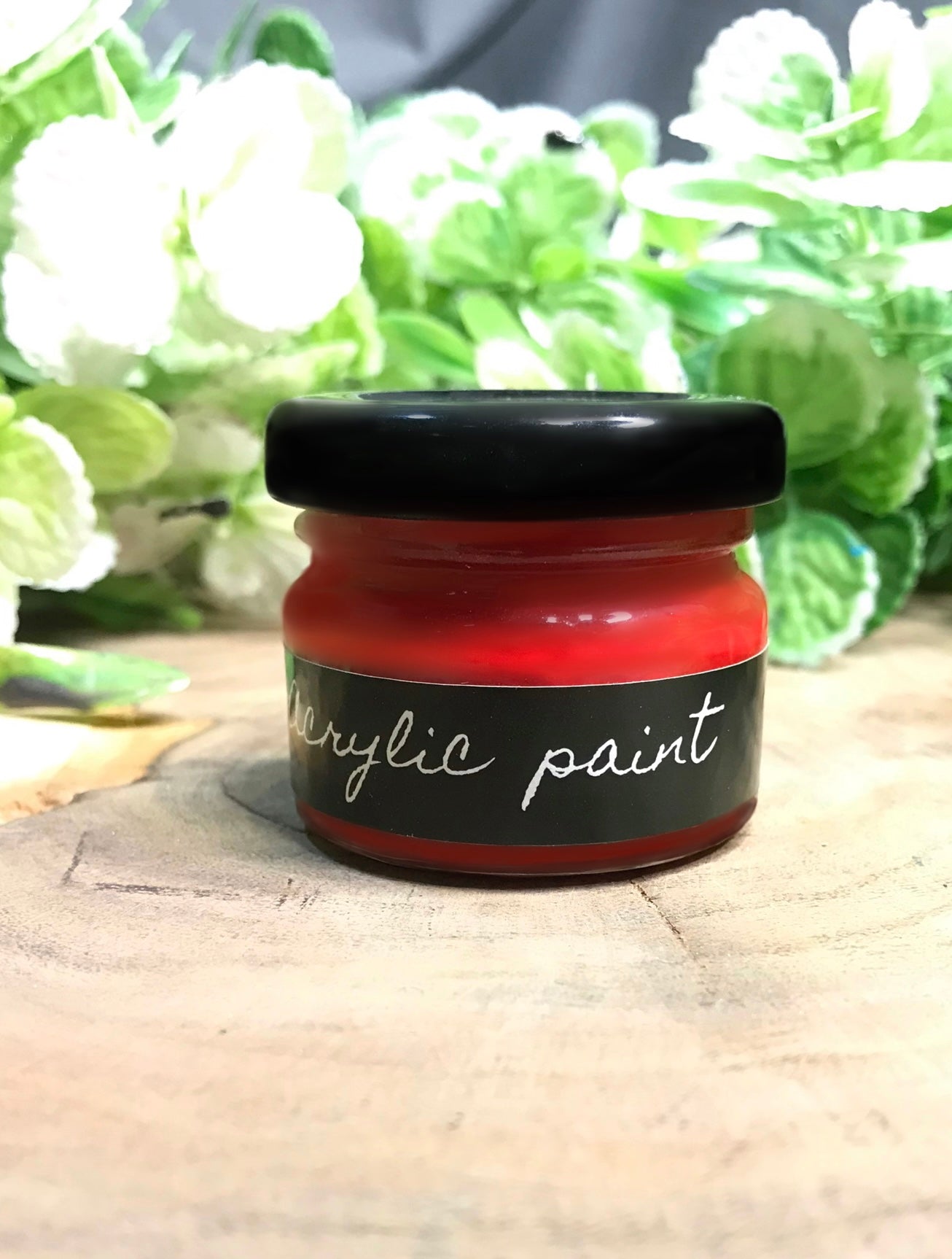 Red acrylic paint