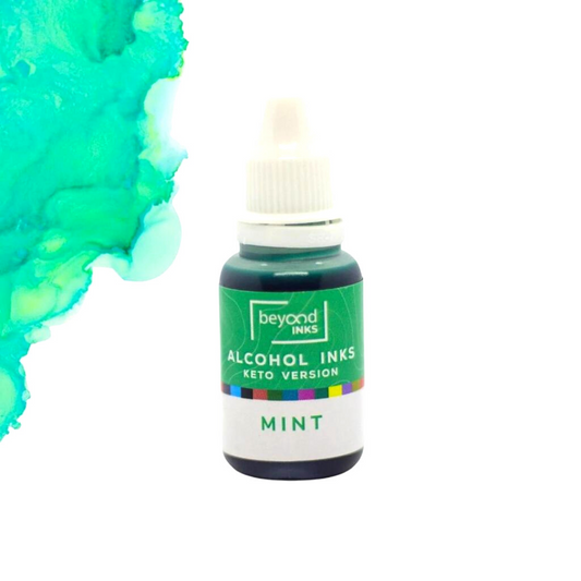 Mint alcohol ink