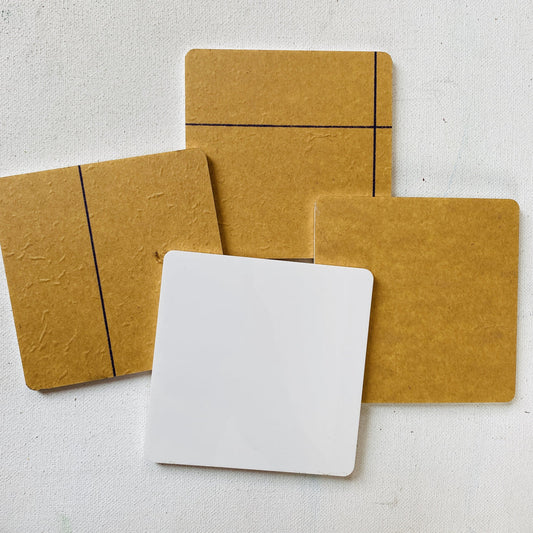 Square Acrylic Coasters- White